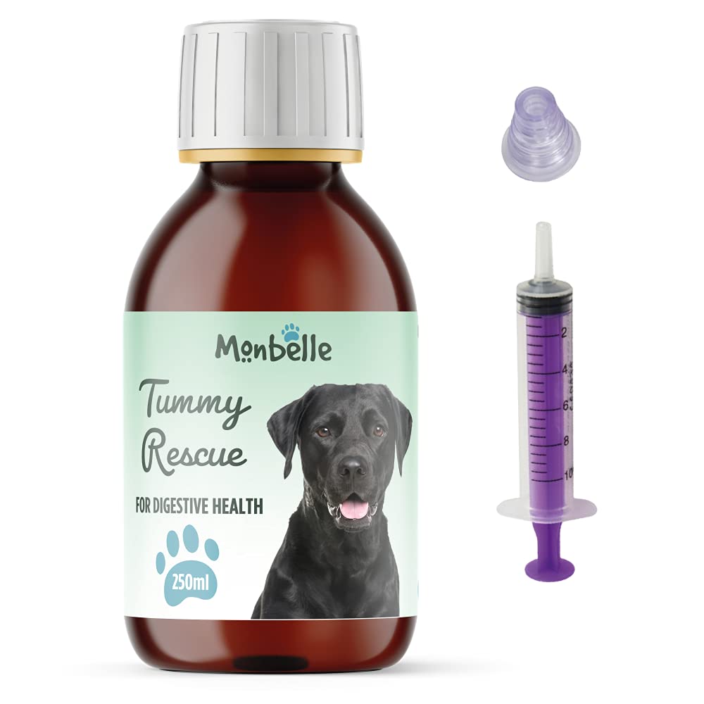 Monbelle - Tummy Rescue, Digestion Supplement for Dogs, Helps Digestive Disorders, Diarrhoea and Constipation, For all Ages & Breeds, UK Manufactured - 250 ml