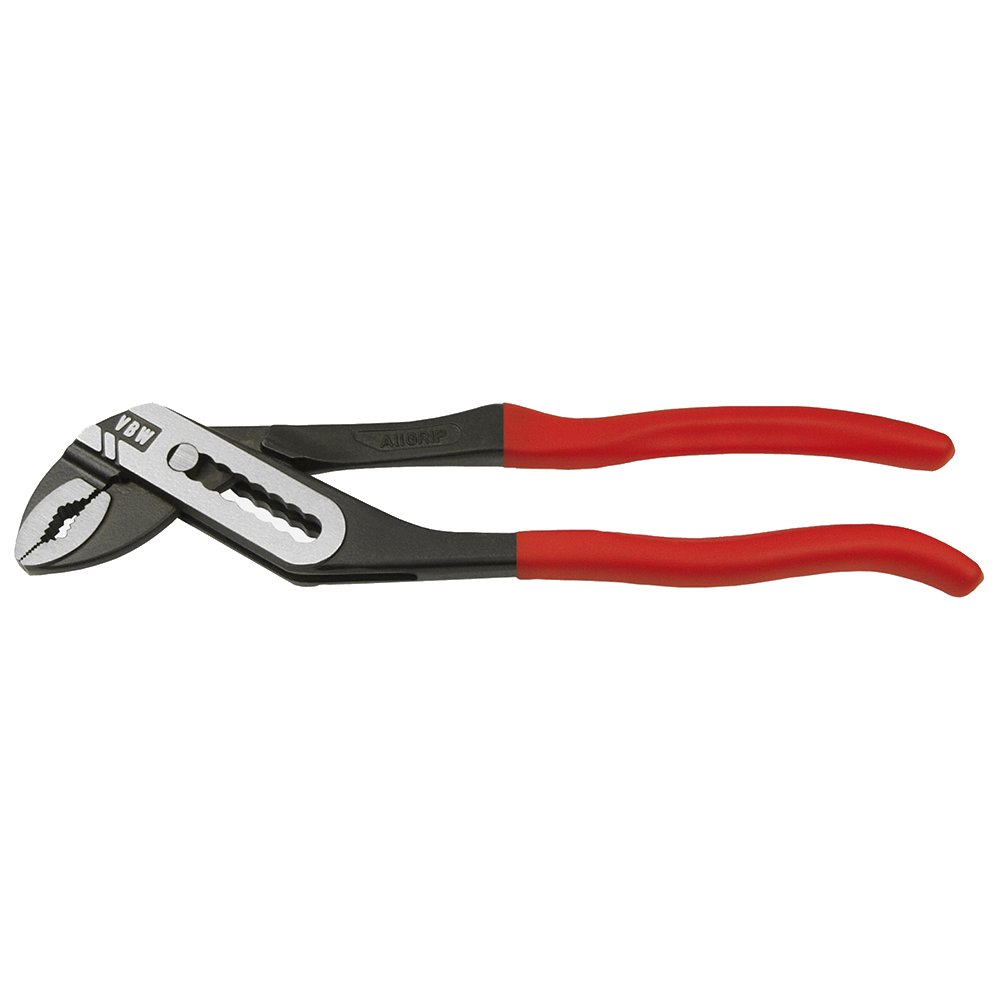 VBW 184010 "All Grip" Dip Coating Insulated Water Pump Burnished Plier, Red/Black, 240 mm