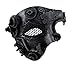 Zeckos Metallic Steampunk Phantom Half Face Masquerade Mask