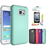 Galaxy S7 Active Case With HD Screen Protector, AnoKe [Anti-slip/Shock Absorption Shockproof] Ruggrd Silicone Hard Rubber Heavy Duty Hybrid Phone Protective Cover For Samsung G891A 2016 (HW Mint)