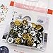 80 Sets Jeans Button Tack Buttons Metal Replacement Kit with Rivets Storage Box, 8 Styles