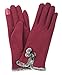 Spiritlele Magic Touch Screen Gloves Thermal Telefingers Winter Gloves for Women (wine red)