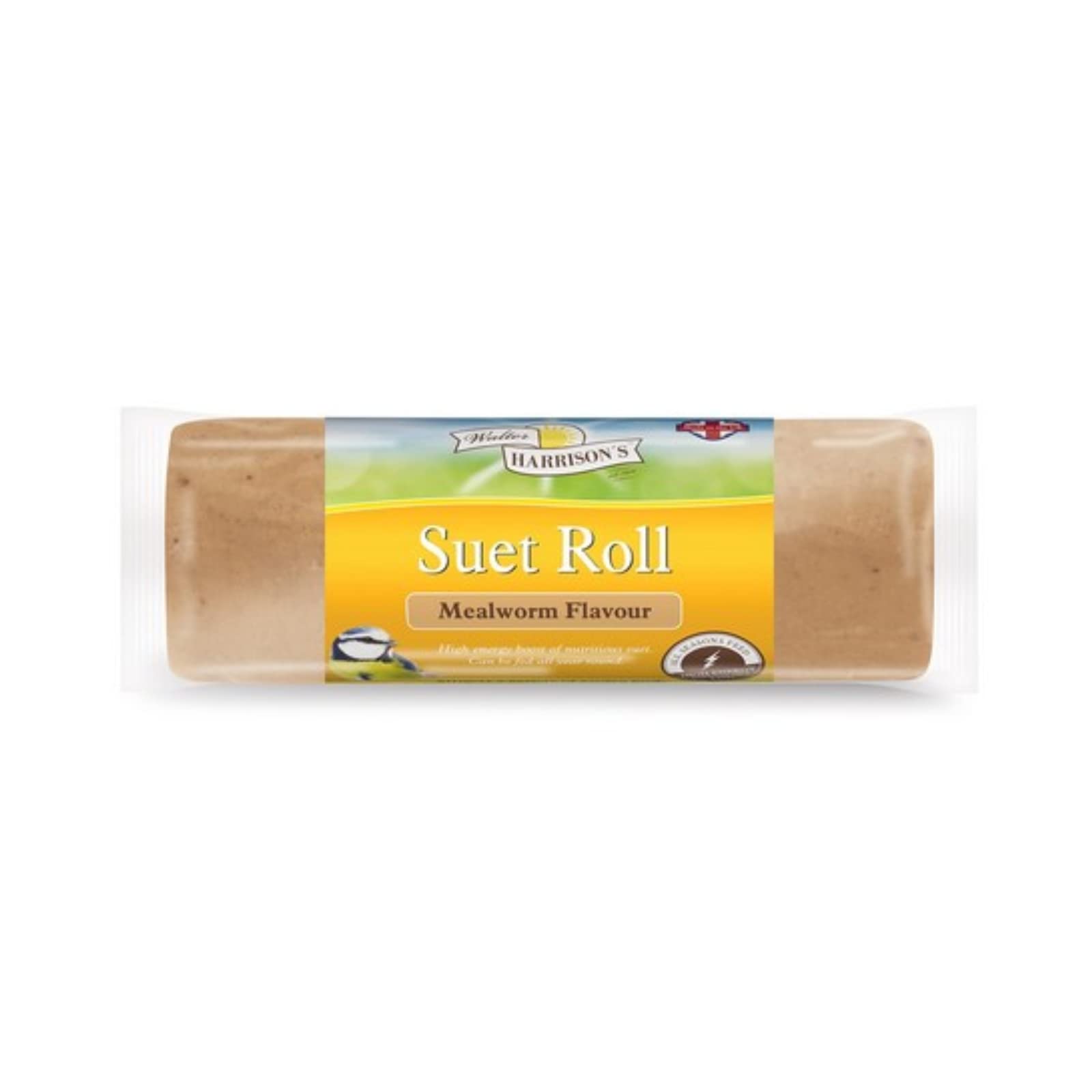 SUET ROLL WITH MEALWORMS - 500G - GARDEN BIRD FOOD - WINTER FEEDING (2X)