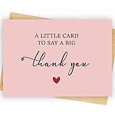 WowBefun 25 Pack 350GSM | Thank You Cards with Envelopes | Thank You Notes & Cards for Teacher, Graduation, Business, Holiday, Christmas, Baby Shower, and Wedding | Small | Decorations & Gifts