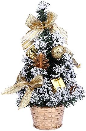 Christmas Decorations Sale,Colorful(TM) Merry Christmas 1 PC 25cm/30cm/40cm Mini Christmas Tree Ornament Desk Table Festival Xmas Party Decor Gifts (30 CM, Gold)