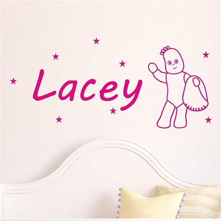 yiyiyaya Nombre Personalizado Etiqueta de la Pared En La Noche ...