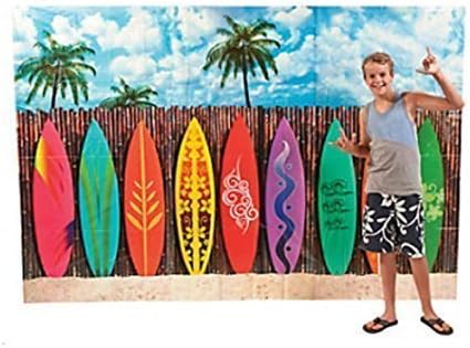 Fun Express Surfs Up Surfboard Backdrop Banner Set