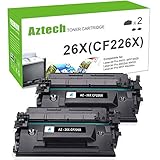 Aztech Compatible Toner Cartridge Replacement for HP 26X CF226X 26A CF226A M426fdw M426fdn M402n M402dw (Black, 2-Pack)
