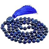SUNYIK Lapis Lazuli Wrap Bracelet,Beaded Necklace Tibetan Buddhist Prayer Beads