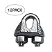 Wire Rope Clamp 1/8 inch 12 Pack Zinc Plated - Wire Rope Clip - Wire Cable Clamps - Yardware etcetera