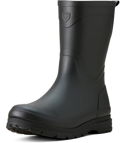 Ariat Black Men’s Waterproof Short Rain Boots - Kelmarsh Shortie Ariat Kelmarsh Shortie Rubber Boots main image 3