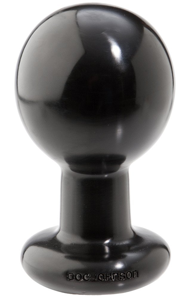 Doc Johnson Classic Round Butt Plug, Large, Black