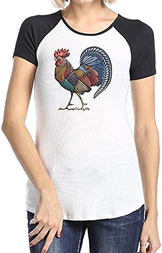 Askdji2 Women's Two-Toned T Shirt-Vintage gamecock Black