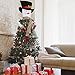 D-FantiX Snowman Christmas Tree Topper, Large Top Hat Scarf Snowman Tree Topper Hugger Outdoor Indoor Christmas Decorations Xmas Holiday Home Decor White
