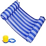 LHS Water Hammock Pool Float, Portable Hammock Floats for Pool Swimming Floating Pool Float Air Lightweight Purpose Comfortable Inflatable Saddle, Lounge Chair, Hammock, Drifter,Floating Chair Lounge