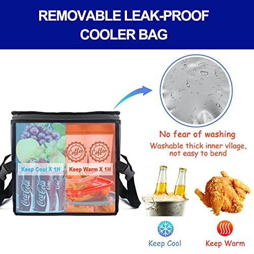 Xcosrack Car Trunk Organizer, Storage with Insulation Cooler Bags for