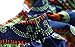 Women's Abstract Floral African Printed Pleated Maxi Long Dress Skirt X-Large