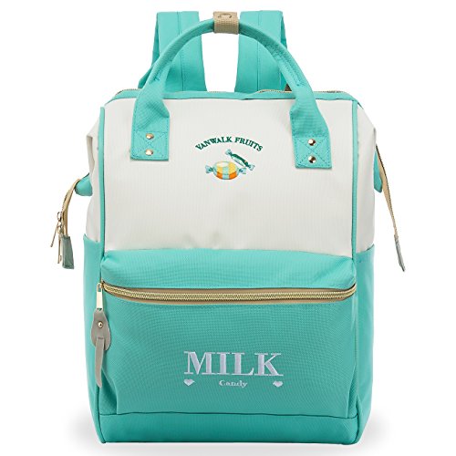 Casual College Style Mint Green Backpack. ZOMAKE Stylish Doctor Style