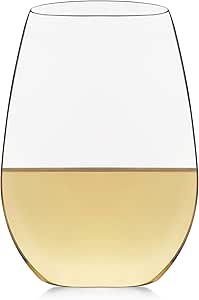 Libbey Signature Kentfield Stemless White Wine Glasses, Set of 4