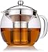 Glass Teapot with Infuser for Blooming and Loose Leaf Tea Pot by Cozyna | Holds 3-4 Cups | Includes Recipe Book