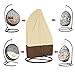 Littlegrass Hanging Chair Cover Patio Egg Swing Chair Covers Waterproof Heavy Duty Oxford Outdoor Furniture Protector 75”HX45”D, Beige