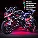 RangerRider 12PCS Motorcycle LED Strip Lights kit, Multi-Color Accent Glow Neon Lights Lamp Flexible with Dual IR/RF/Sound Controller for Harley Davidson Honda Kawasaki Suzuki Ducati Polaris KTM BMW