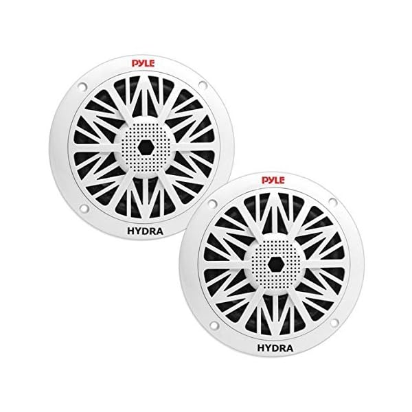 Pyle-PLMRS62-Dual-65-Water-Resistant-Marine-Speakers-2-Way-Full-Range-Stereo-Sound-Built-in-Tweeters-200-Watt-Silver-Pair