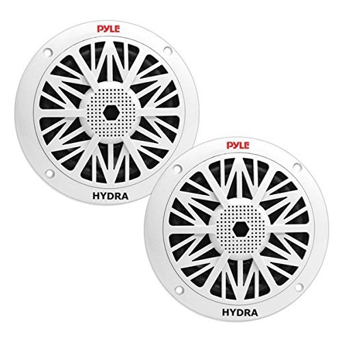 Pyle-PLMRS62-Dual-65-Water-Resistant-Marine-Speakers-2-Way-Full-Range-Stereo-Sound-Built-in-Tweeters-200-Watt-Silver-Pair