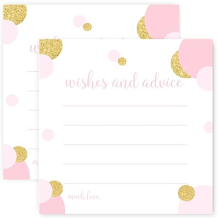 Amazon Com Advice And Wishes Baby Shower Game Card Set Of 25 Blush Amazon Com Advice And Wishes Baby Shower Game Card Set Of 25 Blush