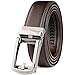 WERFORU Leather Ratchet Dress Belt for Men Perfect Fit Waist Size Up to 50 Inches with Automatic Buckle,02Style 1 - Coffee,Suit Pant Size 30-44 Inches