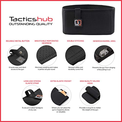 Tacticshub Belly Band Holster for Concealed Carry Gun Holster for