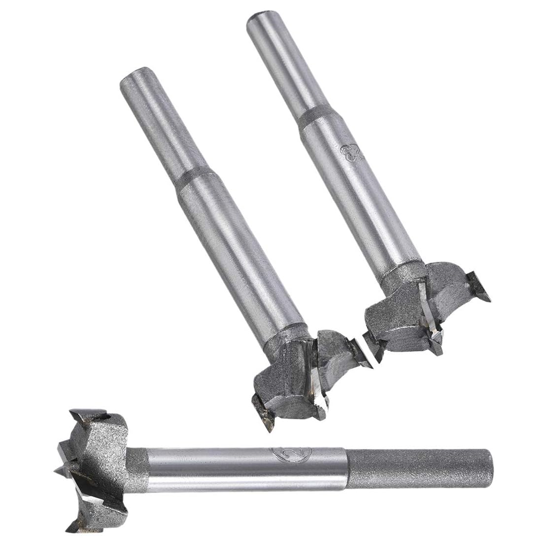 MACHSWON 3 PCS Forstner Drill Bits Tungsten Carbide Wood Hole Saw Opener Drill Bit 21mm+22mm+23mm Woodworking Drilling Boring Bit Cutter