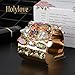 Holylove Statement Bracelets for Women Girl Gold Alloy Multicolor Crystal Glass Big Cuff Bracelet1 pc Gift Box- HLB001 Gold Colorful