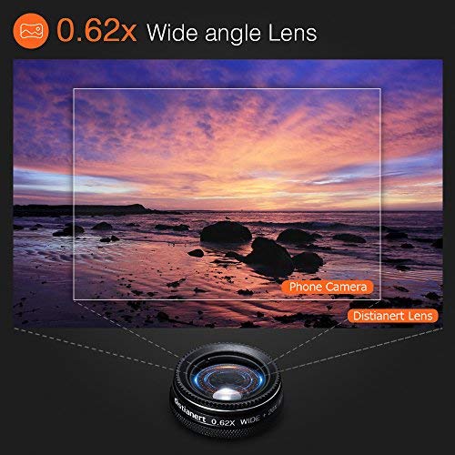 Cell Phone Camera Lens Kit,6 in 1 Universal 12x Zoom Telephoto Lens+0.62x Wide Angle &20x Macro Lenses+235° Fisheye Lens +Starburst Lens +CPL + Phone Holder + Tripod for iPhone X/8/7/6/6s plus Samsung Android & Most Smartphone