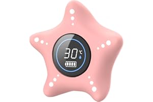 LEDFAAH Safety Baby Bath Thermometer, Rechargeable Bathtub Thermometer Floating Toy, Digital Bathing Water Temperature Warnin