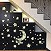 Amaonm Removable DIY Glow in The Dark Luminous Light Moon Stars Wall Decals Stickers Home Art Decor Wall Decorative for Girls Babys Bedroom Study Room Play Room Tv Background Wall Decorations