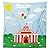 Circus Decor Tablecloth Circus Tent on Nature Illustration Clouds Sunshine Grass Meadow Leisure Dining Room Kitchen Rectangular Table Cover