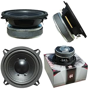 1 CIARE CS130 subwoofer 30 + 30 watt rms 90 + 90 watt max 5″ 13,00 cm 130 mm diameter dvc dual voice coil dubbele spoel 4 + 4 ohm spl autokap, 1 stuk