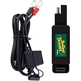 Battery Tender Ring Terminal Accessory Cable and USB Charger Adaptor: Battery Cord & 2.1 AMP USB Charging Adaptor for Mobile 