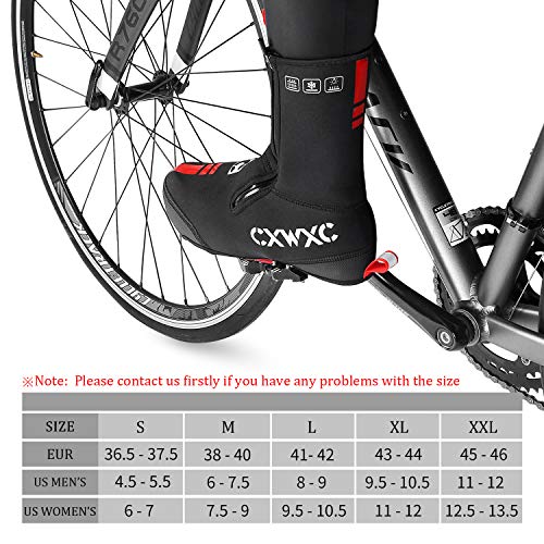 image for CXWXC Cycling Shoe Covers Neoprene Waterproof,Winter Thermal Warm Full