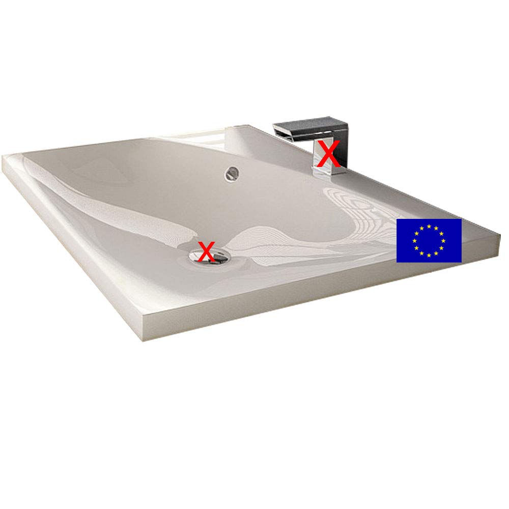 Einbau Waschbecken 60x50x11 3cm Eckig 60cm Einbau Waschtisch Zum