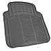 BDK 4pc Heavy Duty Front & Rear Rubber Floor Mats for Car SUV Van & Truck, All Weather Protection Universal Fit, Gray (MT654PLUS)