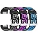 SKYLET Compatible with Fitbit Charge 2 Bands Men Women, 3-Pack Soft Sport Silicone Breathable Wristbands with Metal Buckle for Charge 2 Bands for Men Women, Small