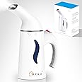 Portable Travel Size Steamer for Clothes, Handheld Garment Steamer 8 FT Long Power Cord,1 lbs Lightly,40s Fast Heat-up, 8-10 Minutes of Continuous Steam, White