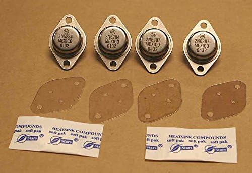 4 new transistors for a Rowe AMI CD-100 jukebox amplifier repair 2N6287 & 2N6284