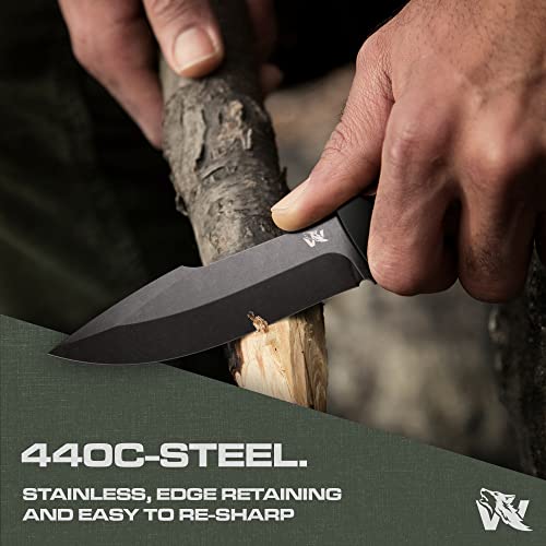 ODENWOLF WOLFIII Full Tang Survival Knife With Fire Starter And Sheath