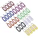 30 Pieces Multi-Colors Plastic Key Tags ID Fobs Luggage ID Labels with Split Ring Keyring