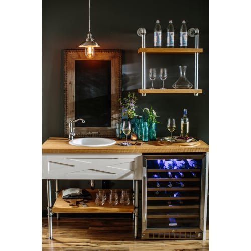 EdgeStar CWR531SZ 24 Inch Wide 53 Bottle Built-In Wine Cooler - Stainless Steel/Black - Thumbnail 6