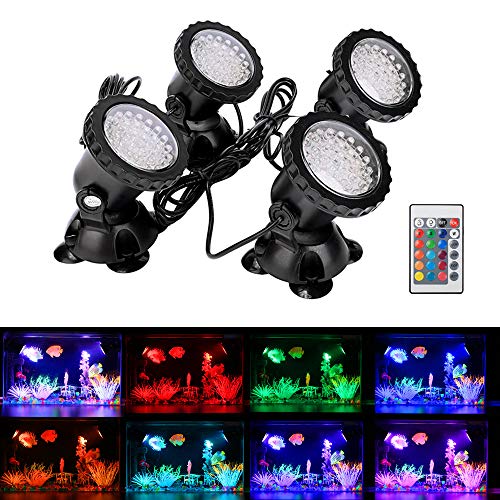 GreenSun Teichbeleuchtung, Unterwasser Licht, Gartenteich Lampe, Unterwasser LED, Gartenbeleuchtung, Poolbeleuchtung Unterwasser, IP68 Wasserdicht RGB Spot Licht mit Fernbedienung – Bild 6