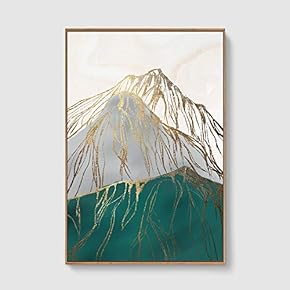 Framed Canvas Home Artwork Decoration Nordic Style Abstract Color Canvas Wall Art for Living Room, Bedroom - 16x24 inches